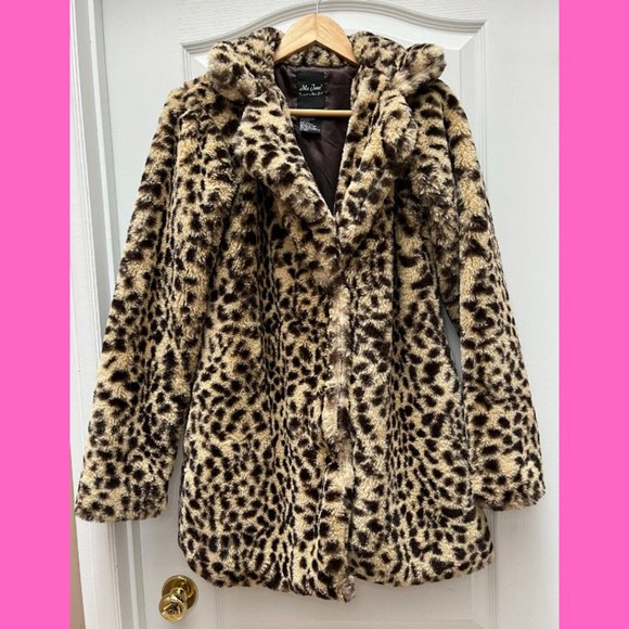 Me Jane Animal Print Faux Fur Coat Size Small - Picture 1 of 3